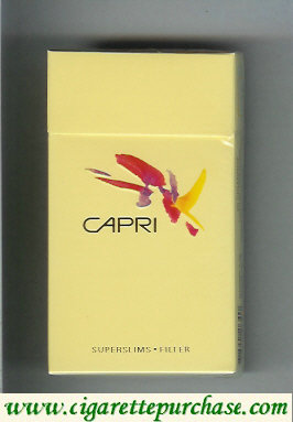 Capri Filter yellow 100s cigarettes hard box